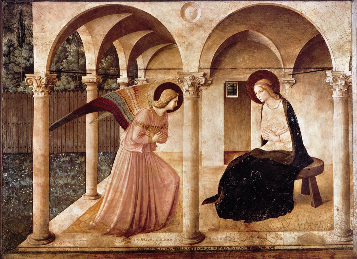Fra Angelico, The Annunciation, 1450 (Convento di San Marco, Florence) dans immagini sacre fra-angelico-the-annunciation