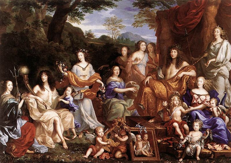 Jean Nocret, Mythological Portrait of the Family of Louis XIV, 1670 (Palais du Versailles)